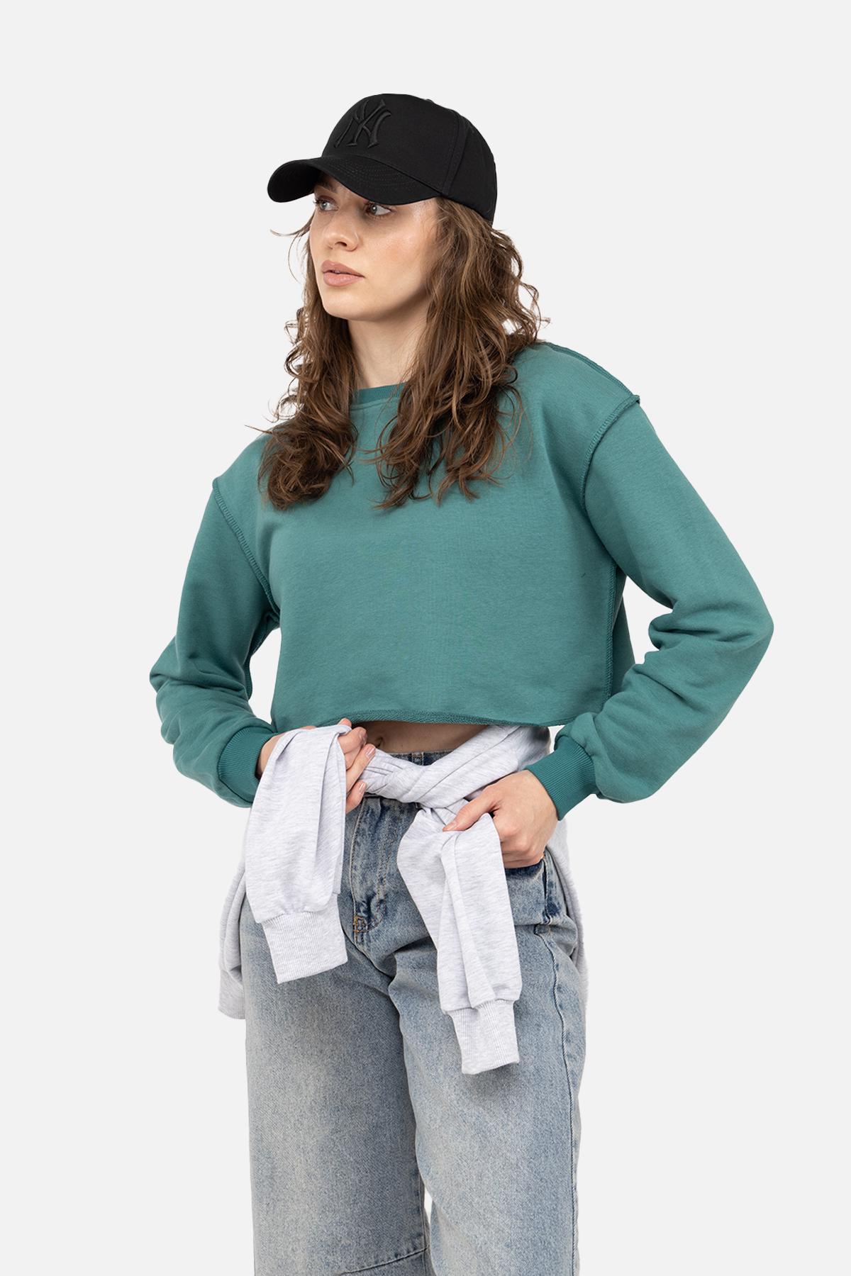 Світшот жіночий ЦБ-00244237 р. 46 Зелений (SKT000978287) - фото 1 Світшот жіночий ЦБ-00244237 р. 46 Зелений (SKT000978287) - фото 1