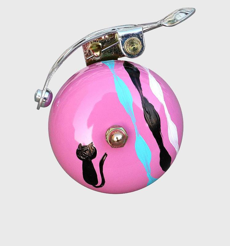 Звонок HANDPAINTED SUZU CRANE Neko Cat 55 мм