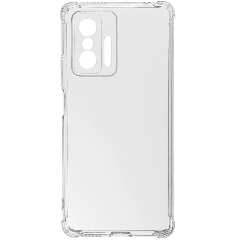 Противоударный TPU чехол GETMAN Ease logo усиленные углы Full Camera для Xiaomi 11T / 11T Pro Бесцветный (прозрачный)