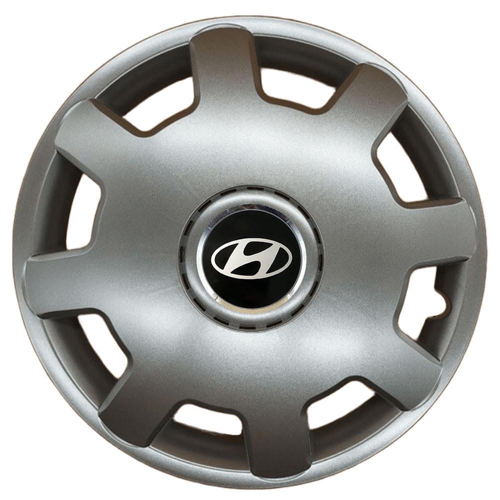 Ковпаки SJS 105 з логотипом Hyundai 4 шт. R13 Срібний (2789080603)