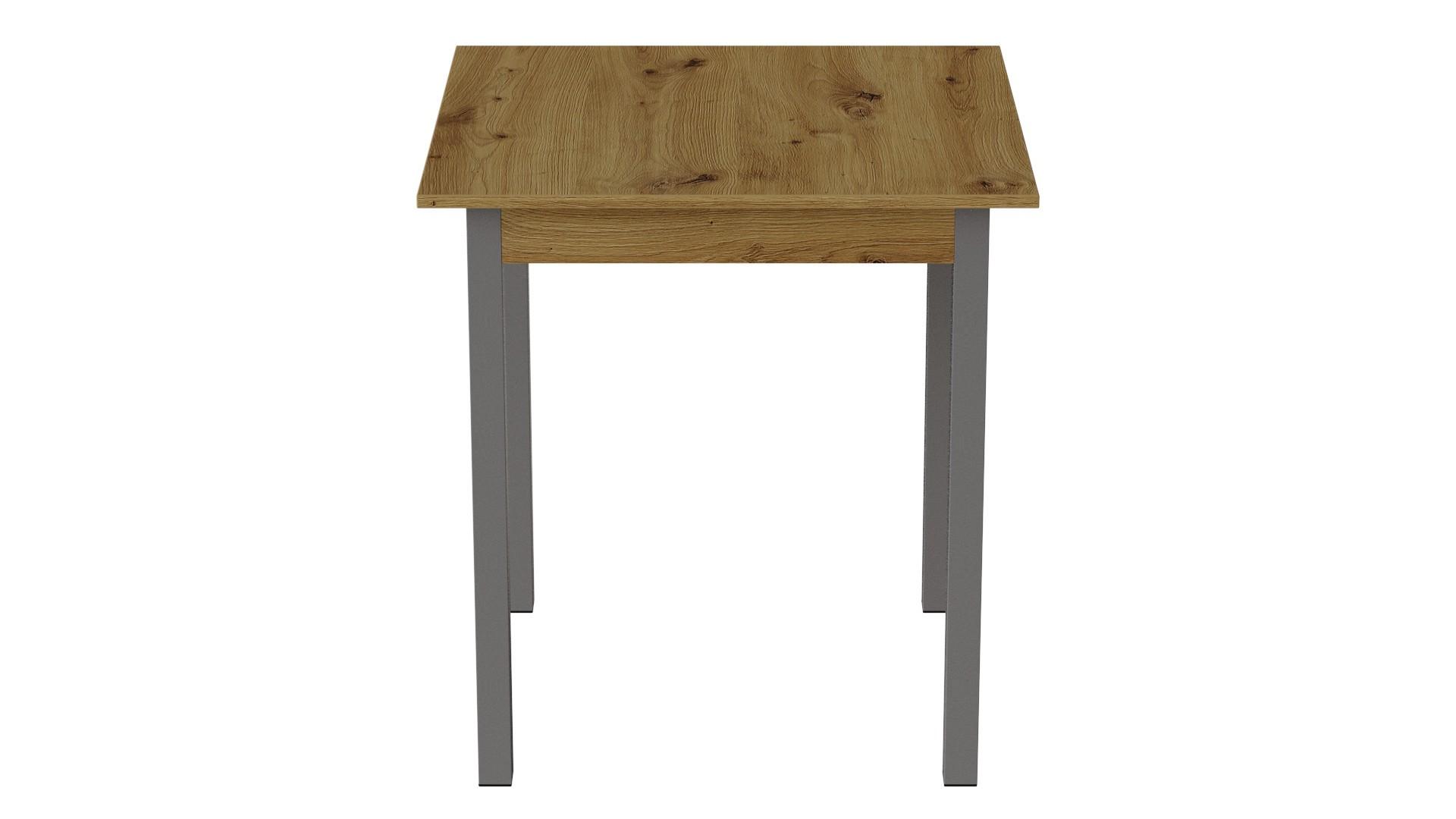 Обеденный стол Ferrum-decor Диего ДСП 32 мм 75x80x80 см Серый/Дуб Артизан (FRD-105713)