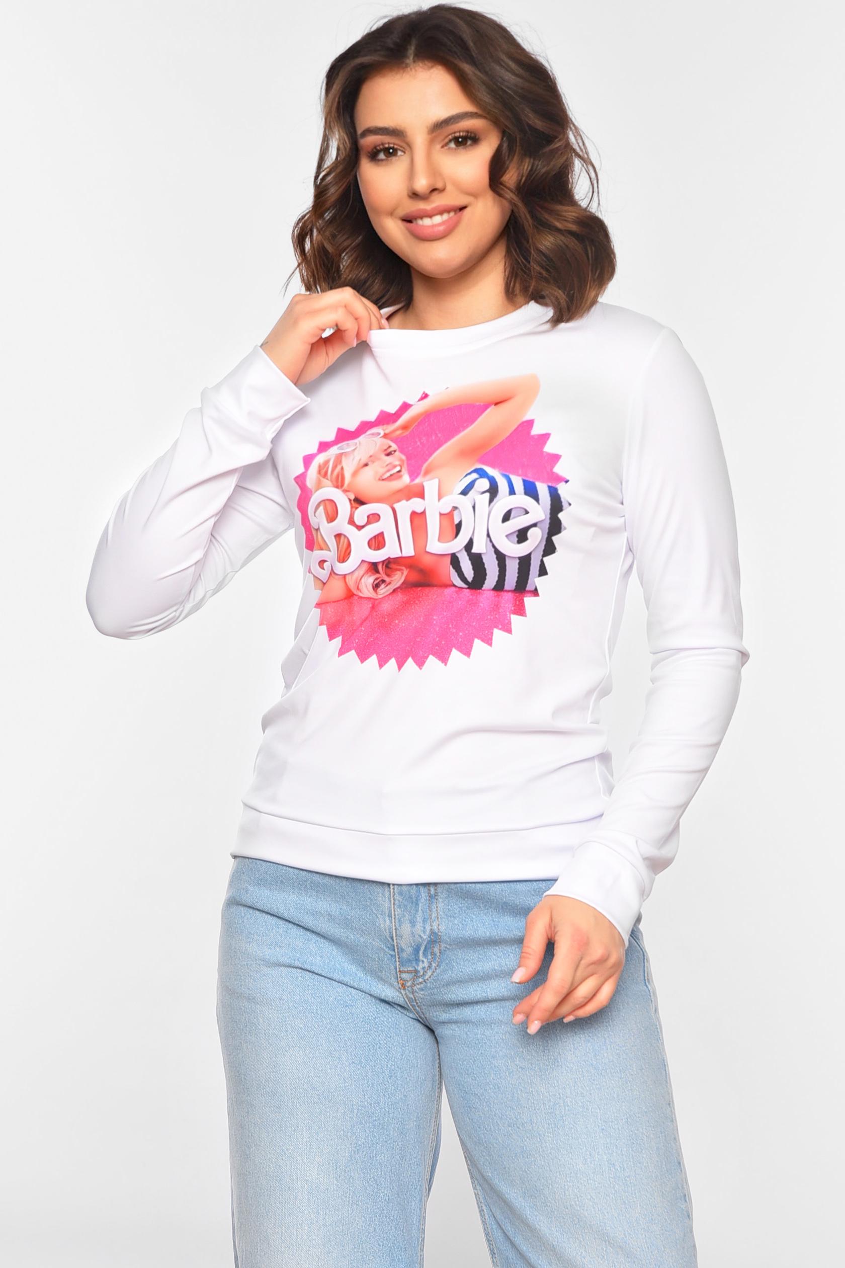 Світшот жіночий 197308 з принтом S-M Білий Світшот жіночий 197308 з принтом S-M Білий