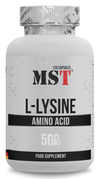 Аминокислота L-лизин MST L-Lysine 500 мг 120 капсул