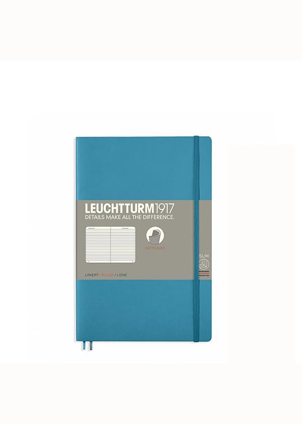 Блокнот Leuchtturm1917 Paperback B6 мягкая обложка линия Синий холодный (358314) - фото 1