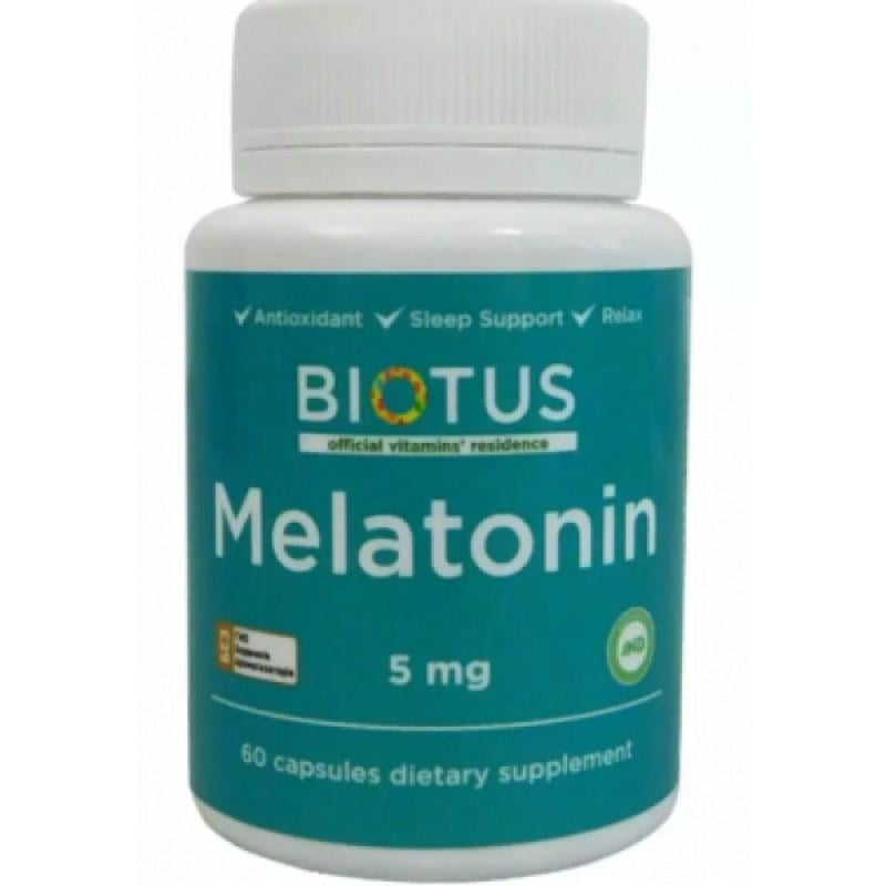 Мелатонин Biotus Melatonin 5 мг 60 капс. (BIO-530418)