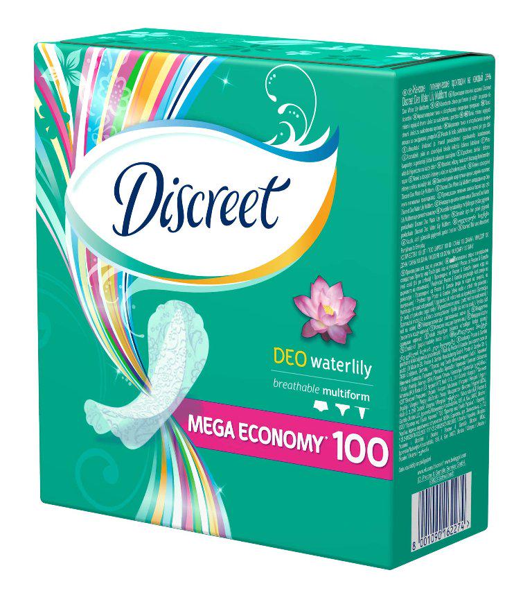 Прокладки гігієнічні щоденні Discreet Deo Water Lily 100 шт. (3018)