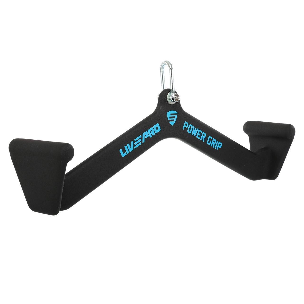 Рукоятка для тяги із середнім хватом Mide Grip нековзне покриття LiveUp LP8327 56 см Чорний (2532856722)