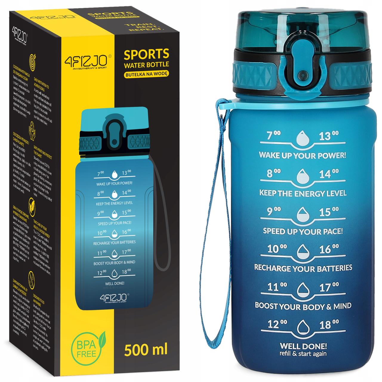 Бутылка для воды спортивная 4fizjo 500 мл Sky Blue/Blue (P-5905973400732)
