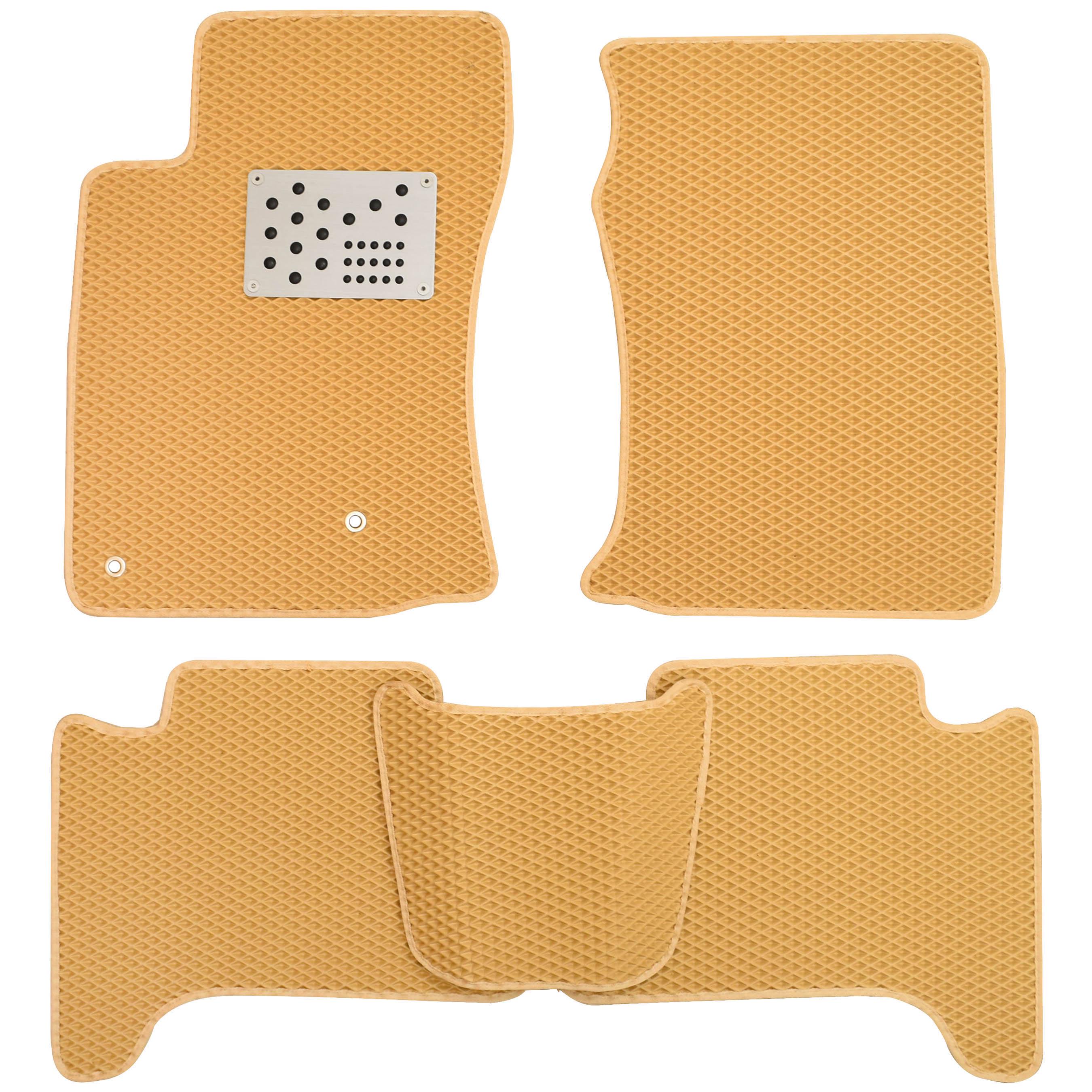 Коврики в салон для Toyota LC Prado 120 '03-09 EVA Бежевый с металическим подпятником (205074)