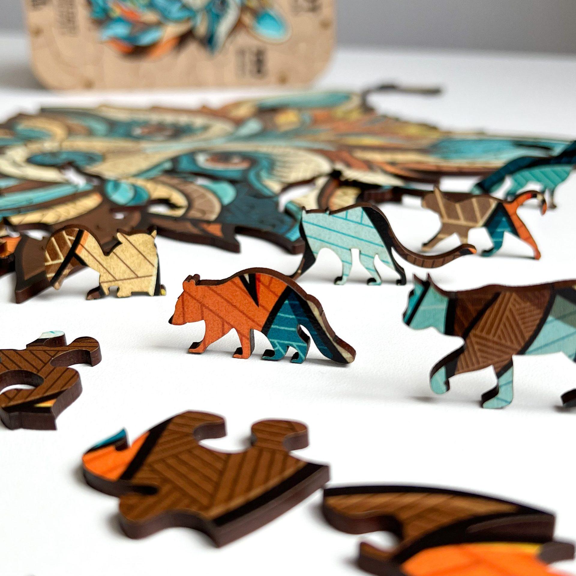 Пазл деревянный THEGRAVIX Енот фигурный (28164001) - фото 3