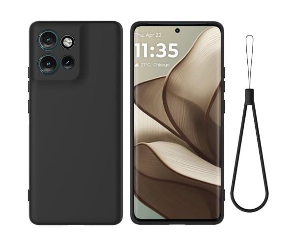 Чехол - накладка Silicone Cover Full для Motorola Edge 50 Черный