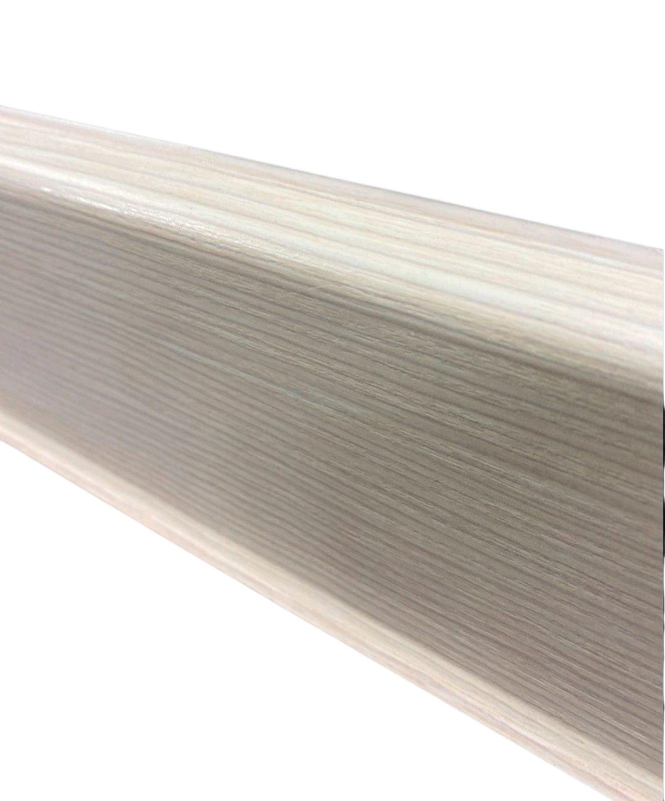 Плинтус КСК Система ПВХ 80х22х2200 мм Клен светлый 266