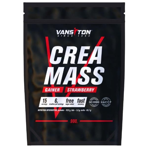 Гейнер Vansiton Crea Mass 900 г 15 порций Strawberry (000022948)