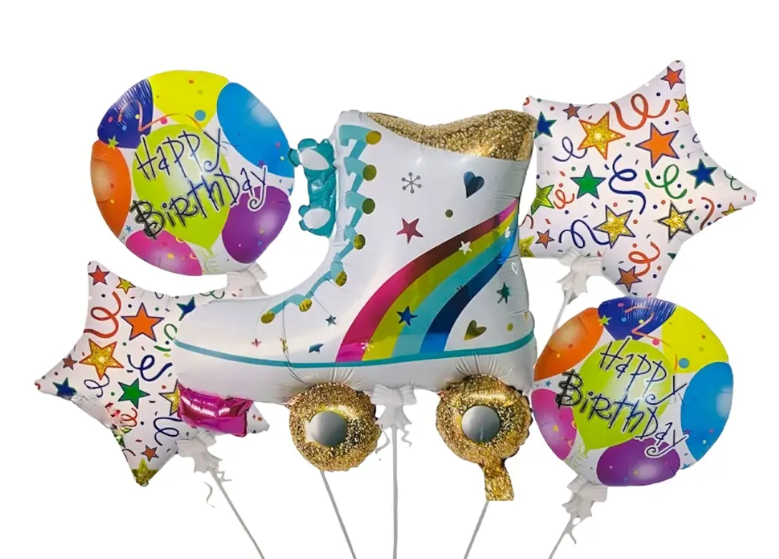 Набор воздушных шаров фольгированных Ролики 5 шт. декор (2989138975)
