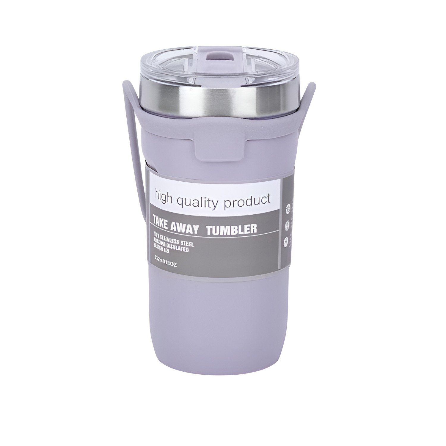 Термокружка с силиконовой ручкой Stenson MT-5347 500 мл Фиолетовый (26712600)