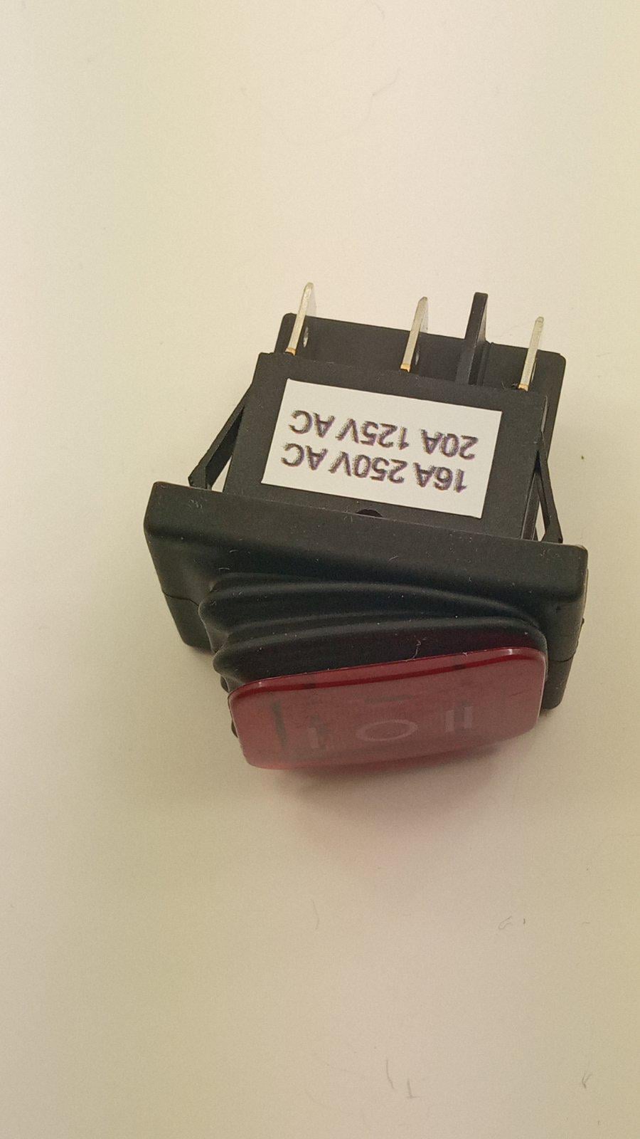 Выключатель KCD4-203 6pin 16A 250V ON-OFF-ON IP67 водонепроницаемый (22400)