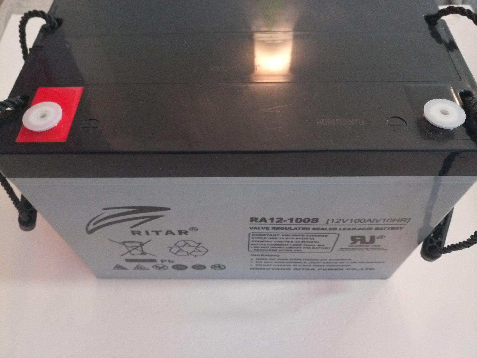 Акумуляторна батарея Ritar AGM RA12-100S Case Q1 12V 100,0 Ah 307x169x215 мм 26,5 кг Grey - фото 2