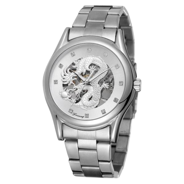 Часы наручные Forsining Dragon Steel Silver (2595136837)