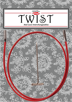Кабель для круговых спиц ChiaoGoo съемный TWIST red Lace L 35 см для ручной вязки (2868285819)