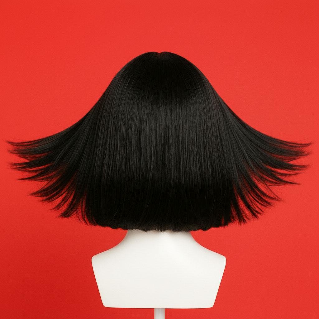 Перука довга каре 43 см Чорна орхідея (K000944) - фото 2