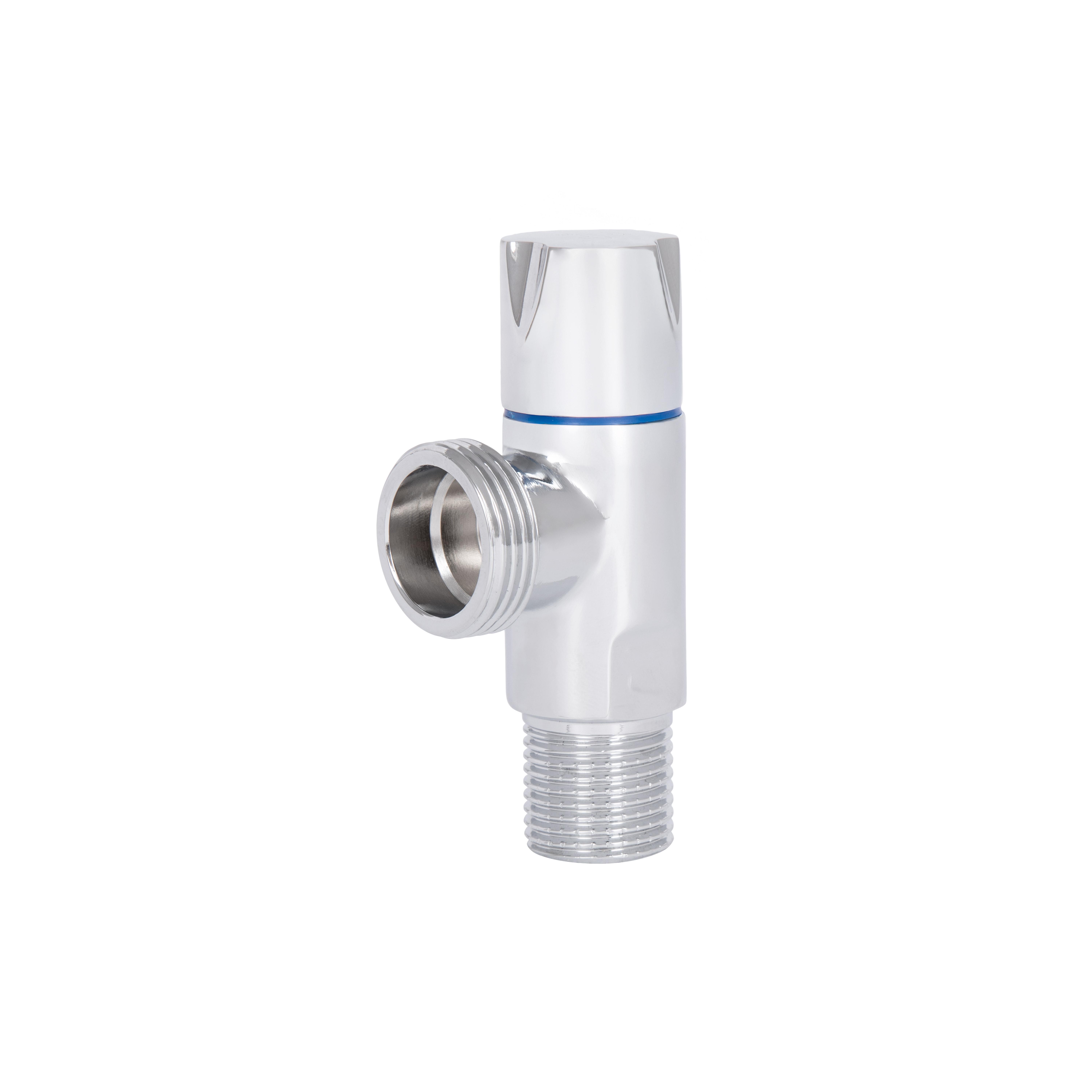 Кран угловой Thermo Alliance Standart 1/2"Зх3/4"С с керамической буксой для приборов Хром (F342W1520)