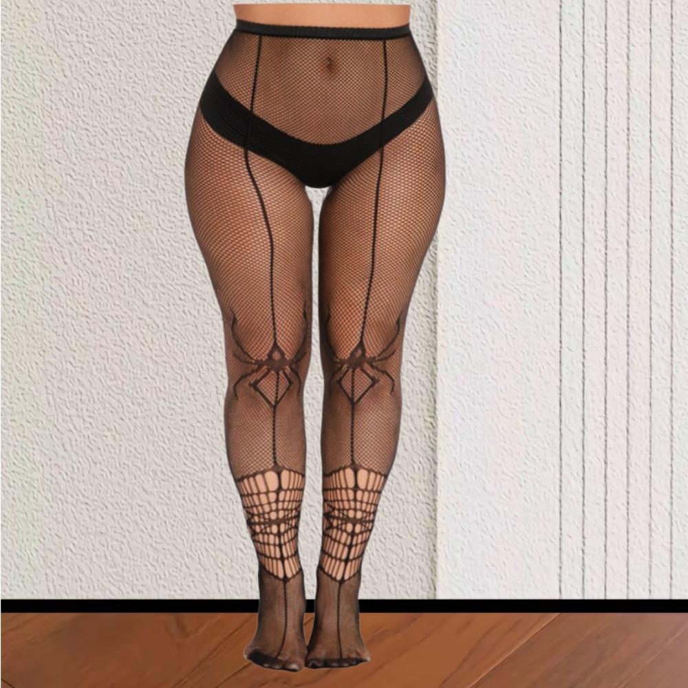 Колготы в сетку с пауками 2/3 Черный (К6101) - фото 4 Колготы в сетку с пауками 2/3 Черный (К6101) - фото 4