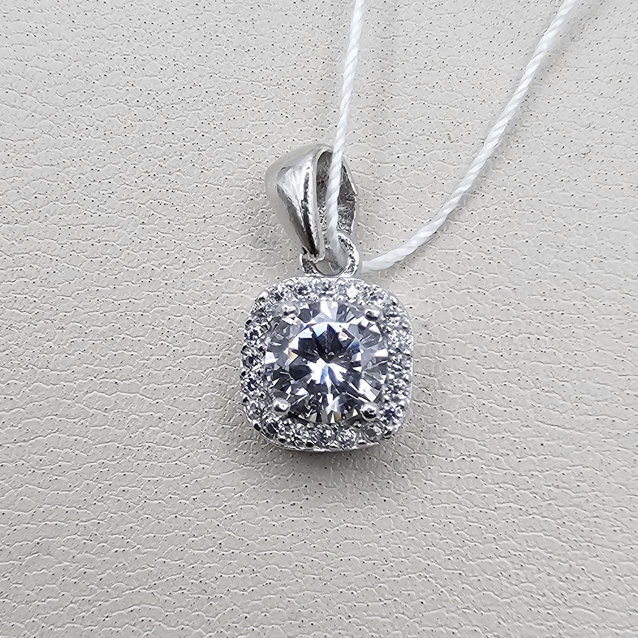 Серебряный кулон с кубическим цирконием 1,3 г (3056941610)