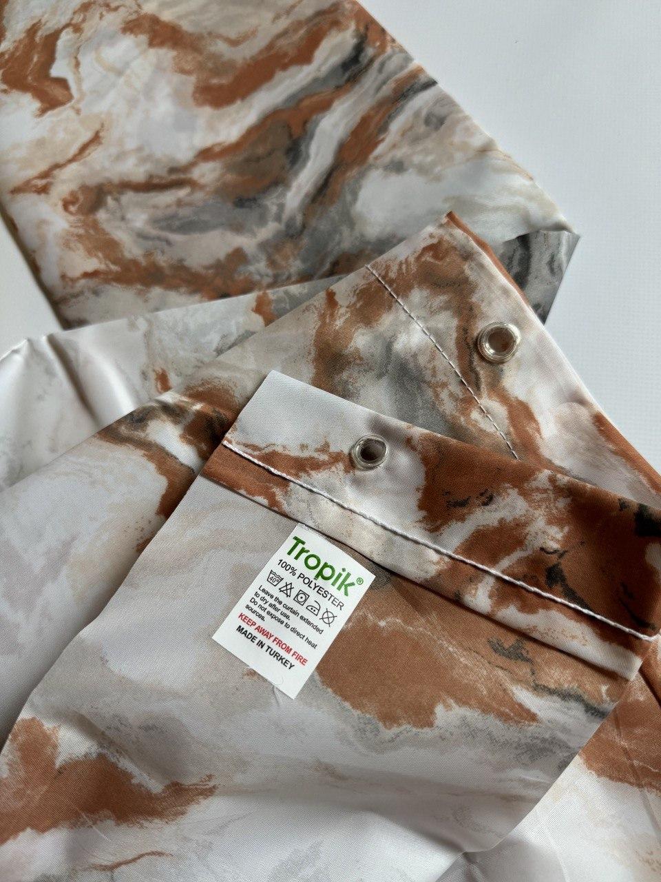 Штора для ванной длинная Tropik BaranGrey 180x220 см (5203/220) - фото 3