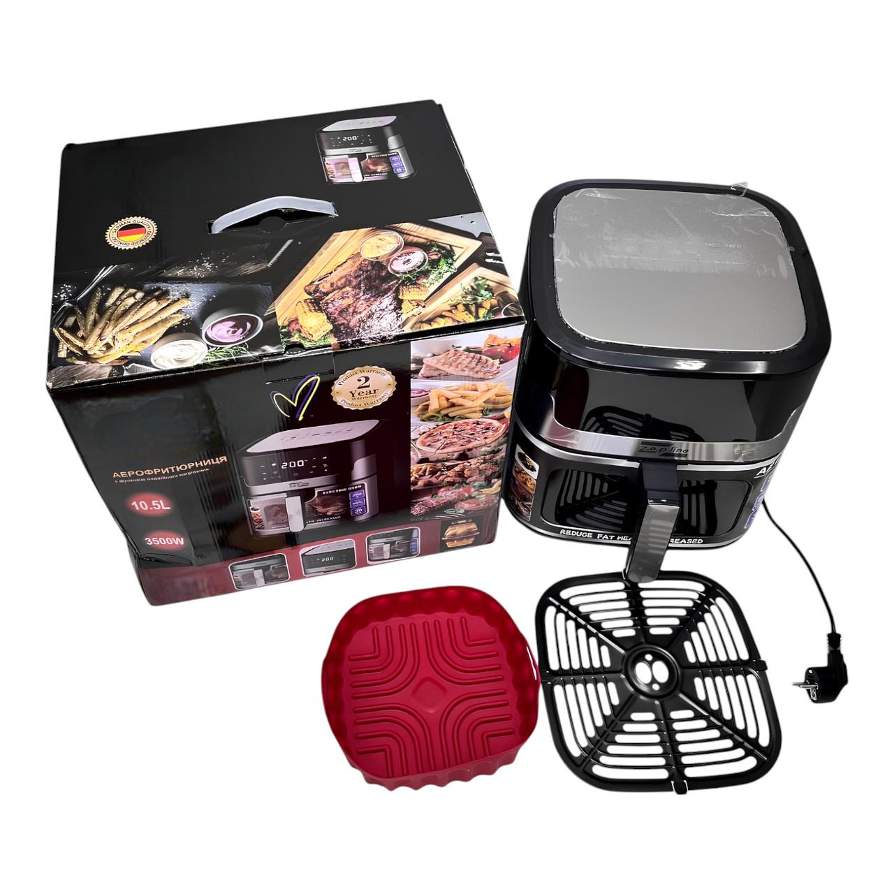 Аерогриль-фритюрниця для дому Zepline ZP-109A з терморегулятором та 8 автоматичними програмами 3500 Вт 10,5 л (є291) - фото 8