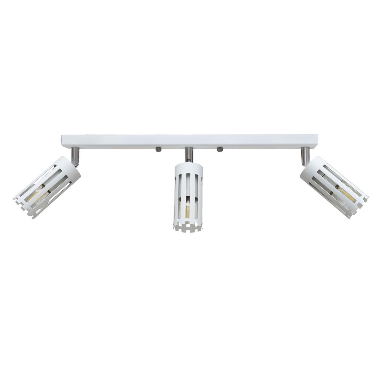 Спот-светильник MSK ELECTRIC Teramo на прямой планке под три лампы Е27 Белый (NL 18050-3 WH)