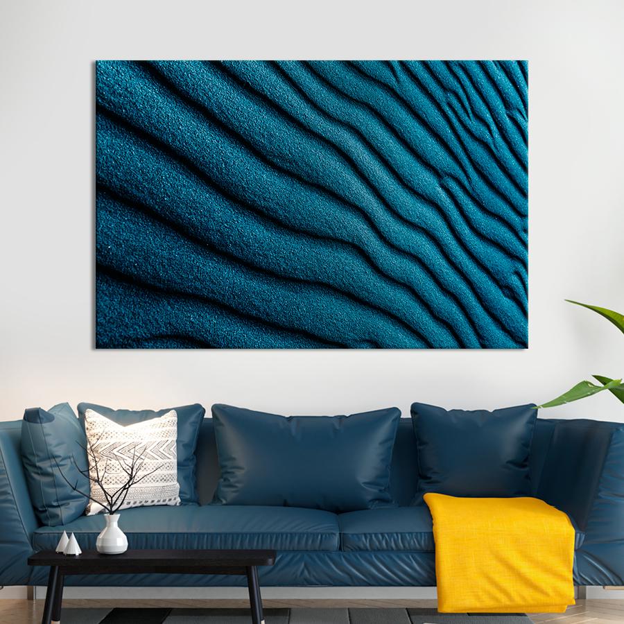 Картина абстракция Матовый синий песок 120x80 см (A932-1)