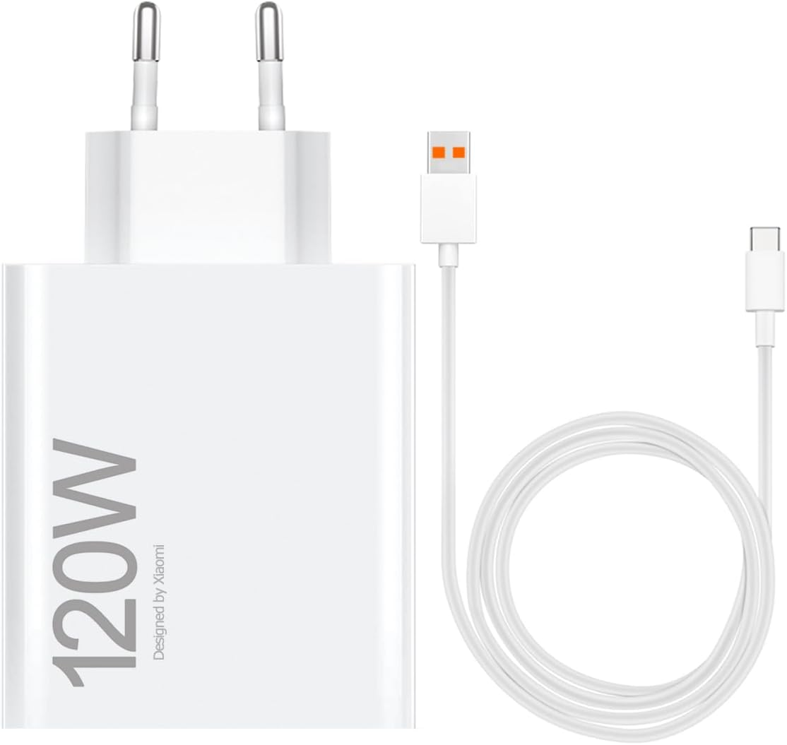 Зарядное устройство 120W HyperCharge Combo с кабелем USB Type-C Белый