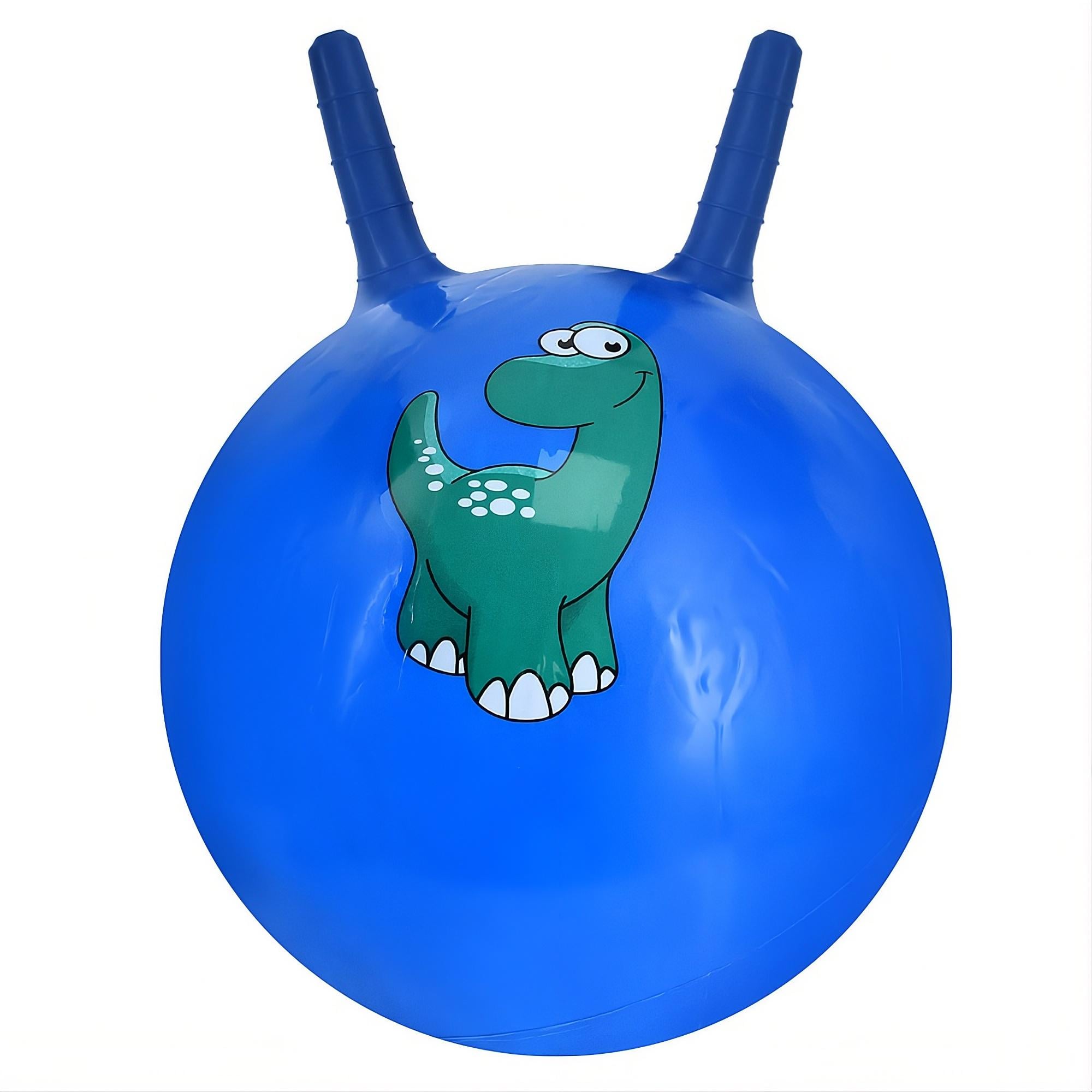 Мяч для фитнеса детский MS 4372-4 с рожками 45 см 350 г принт динозавров Синий (33539057)