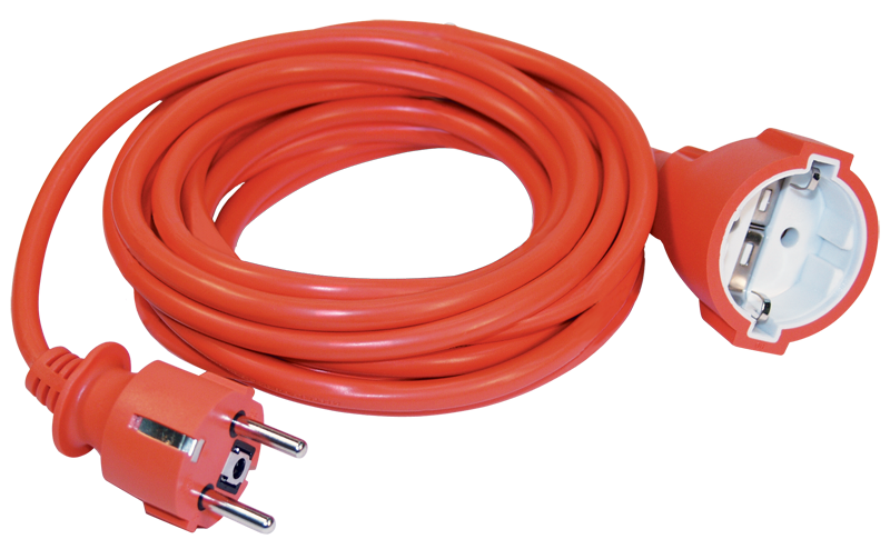 Шнур-удлинитель с вилкой УЕК и розеткой 5 м 1 гнездо 2Р+PЕ IP44 (WUP10-05-K09-N)