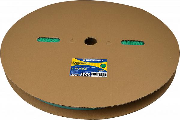 Трубка термоусадочная АСКО Ø18/9 мм 100 м Зеленый (A0150040710)