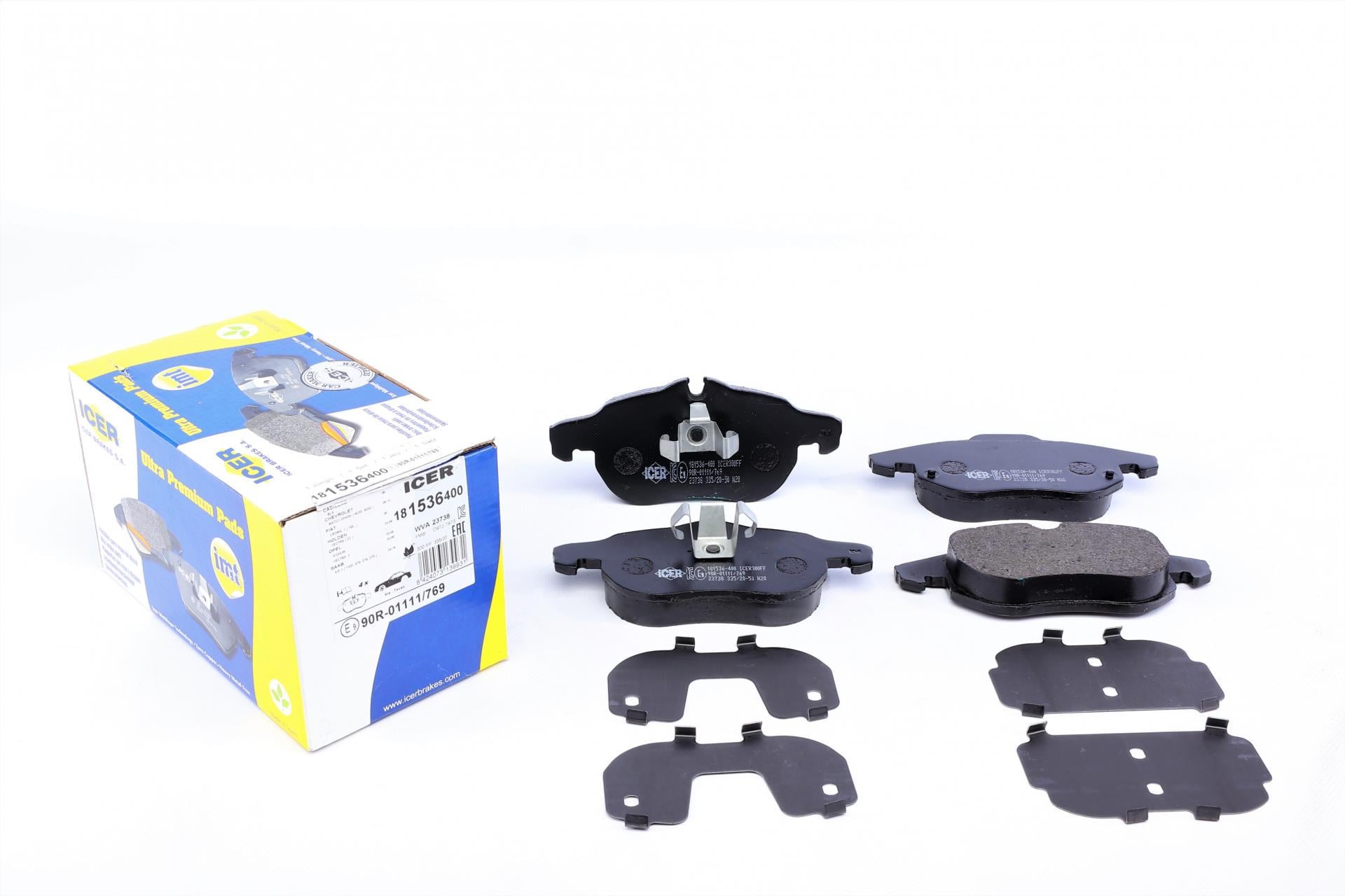 Колодки тормозные передние ICER для Opel Astra H/Vectra C/Zafira B 02-10/Chevrolet Matiz 05- (181536-400)