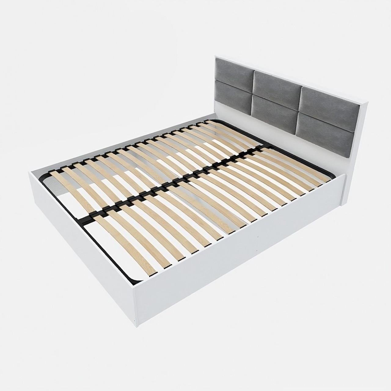 Ліжко двоспальне Еверест КЛ-1600 Лайт ламельний каркас 160х200 см Німфея Альба (DTM-4654)