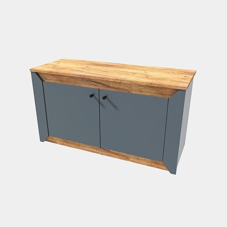 Тумба для обуви Эверест Нордик-980 2Д 98х37,8х53 см Дуб крафт золотой/Графитовый (ЕВ20659)