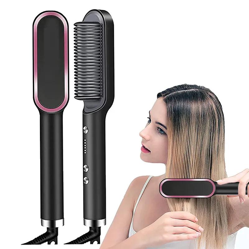 Электрический выпрямитель-расческа Hair Straightener HQT-909B с турмалиновым покрытием - фото 11