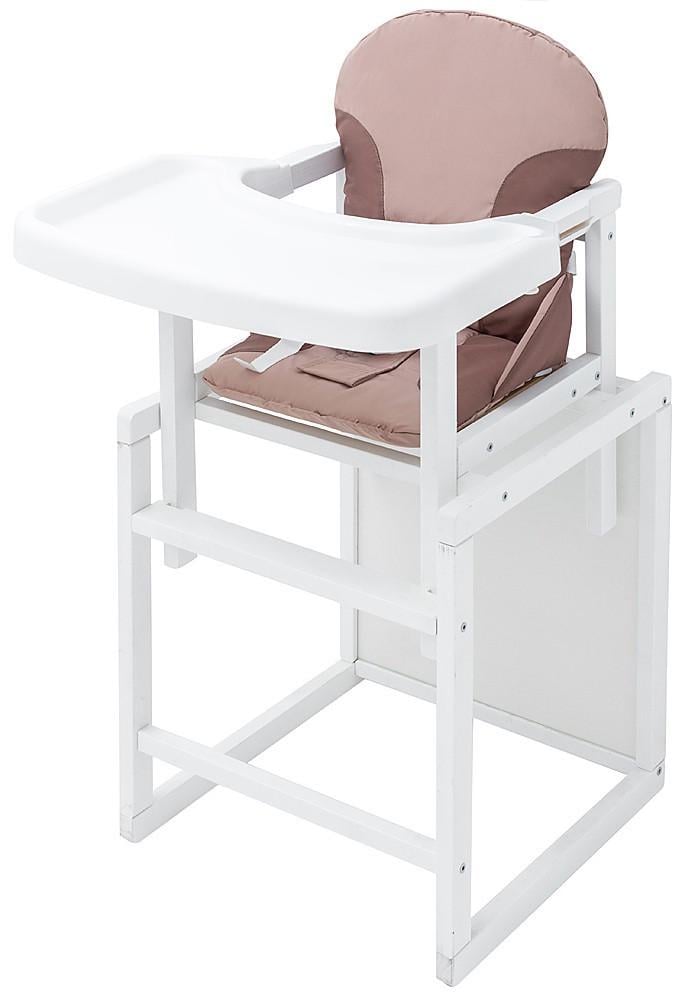 Стульчик-трансформер детский для кормления Babyroom Винни-240 деревянный 47х50х93 см Белый-капучино (150-7-625750)