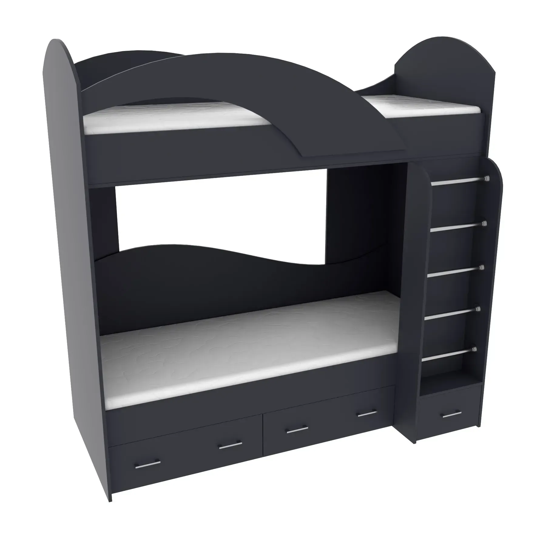 Кровать двухэтажная Kontinent 80х200 см Антрацит (64689823)