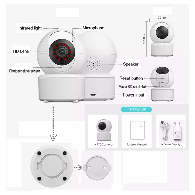 Камера видеонаблюдения IP PTZ-L3 Wi-Fi поворотная с функцией слежения за объектом (022.82) - фото 13