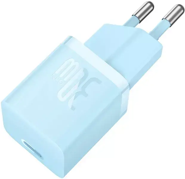 Зарядное устройство сетевое BASEUS GaN5 Fast Charger mini Type-C CCGN070603 30W Blue - фото 1