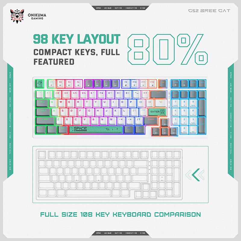 Клавиатура механическая игровая Onikuma G38 White RGB переключатели Brown Switch (29850690) - фото 5 Клавиатура механическая игровая Onikuma G38 White RGB переключатели Brown Switch (29850690) - фото 5