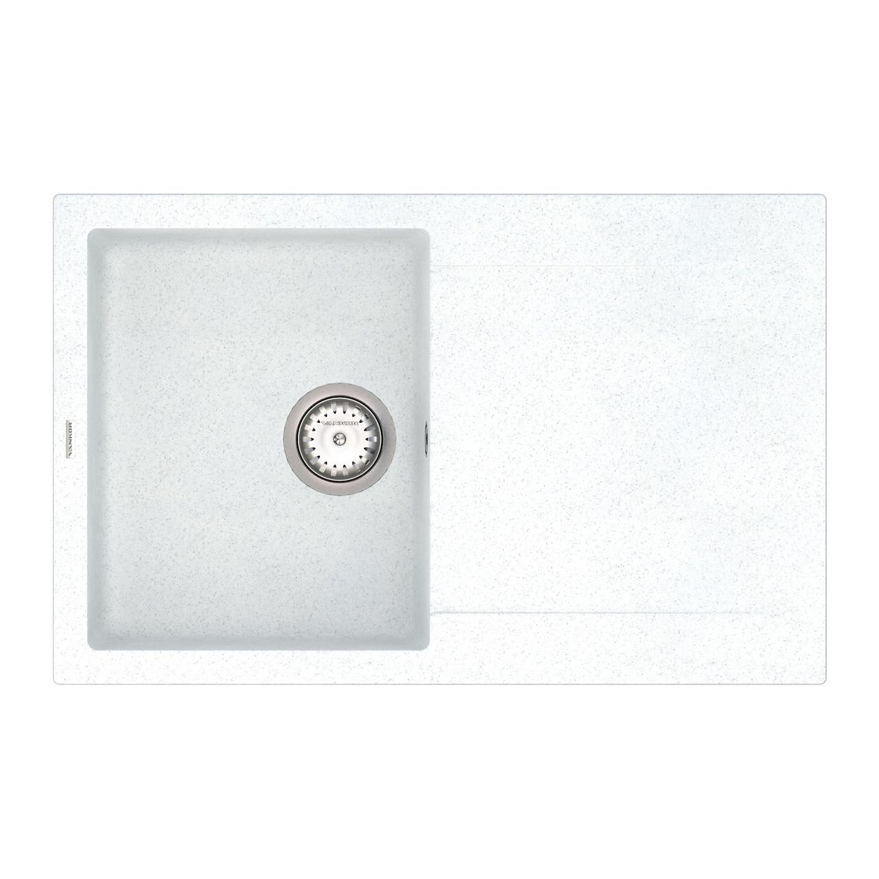 Кухонна мойка с сифоном Orman OMP 02.78 White stone