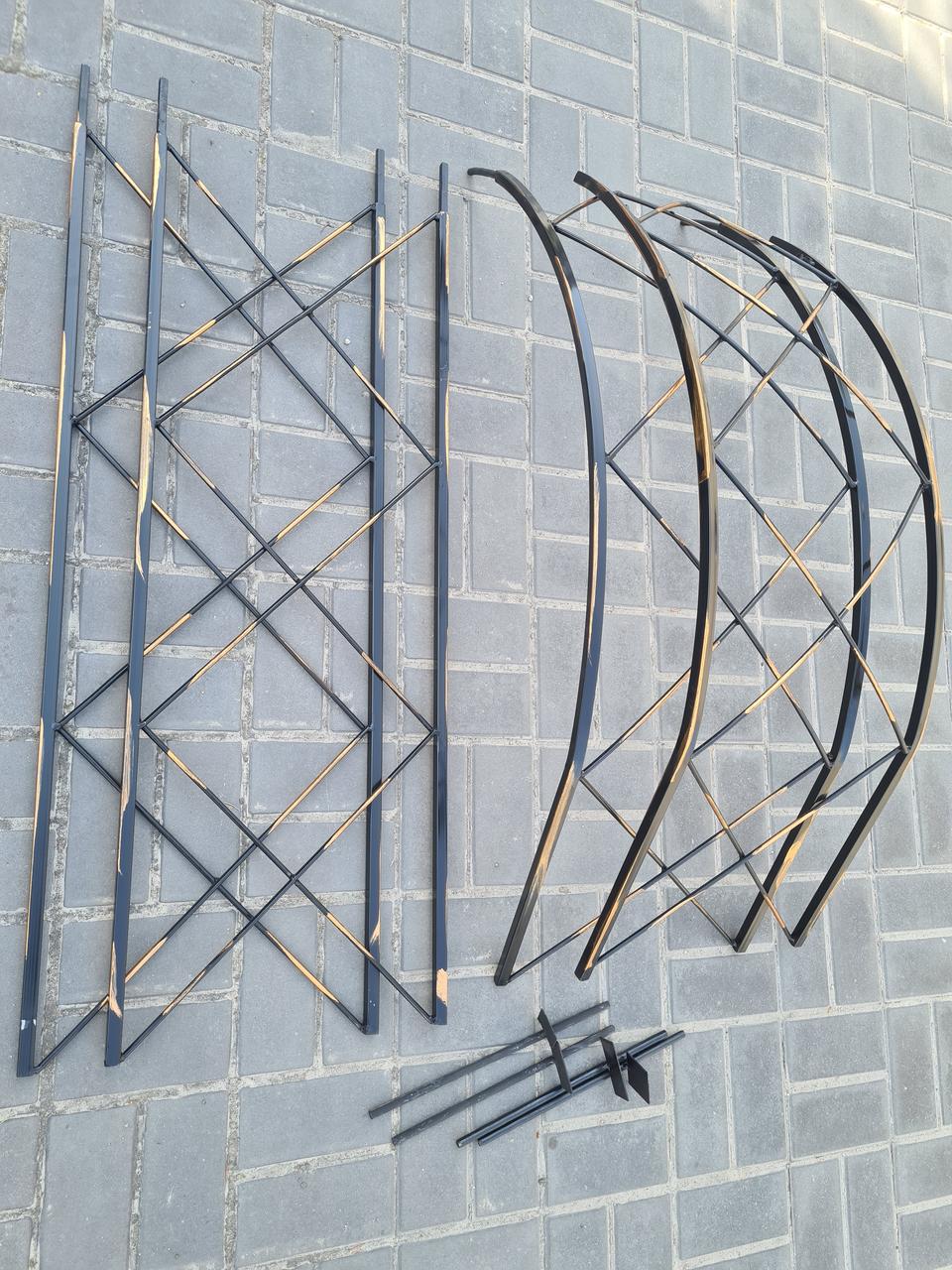 Арка садова одинарний Ромб кована металева 2х1,3 м (25442219) - фото 3