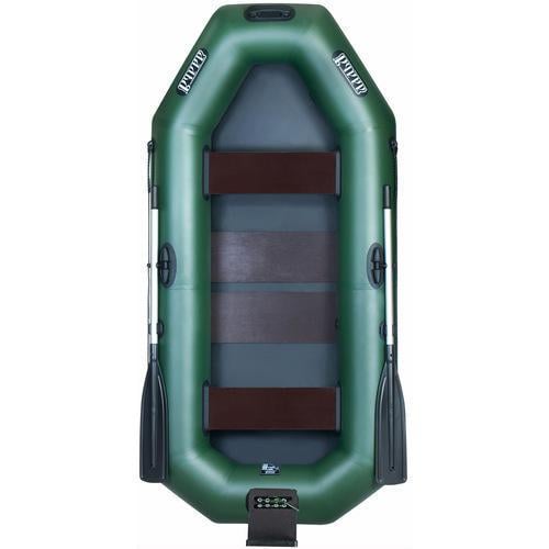 Надувная лодка Ладья ЛТ-240АСБТ ПВХ 2-х местная/гребная с транцем/реечное дно/привальный брус
