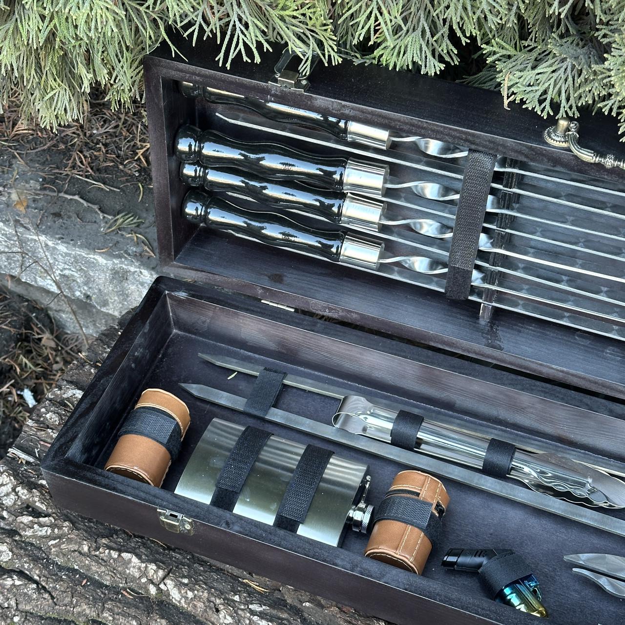 Набор подарочный для барбекю Mzavod Охотник Черный (27728821) - фото 7 Набор подарочный для барбекю Mzavod Охотник Черный (27728821) - фото 7