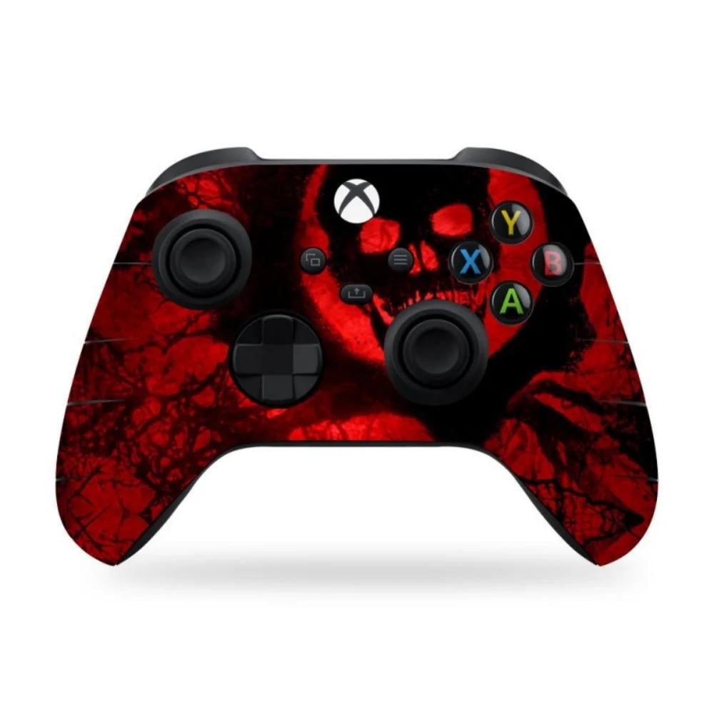 Наклейка виниловая SONGYI для геймпада Xbox Series X/S Black/Skull Red