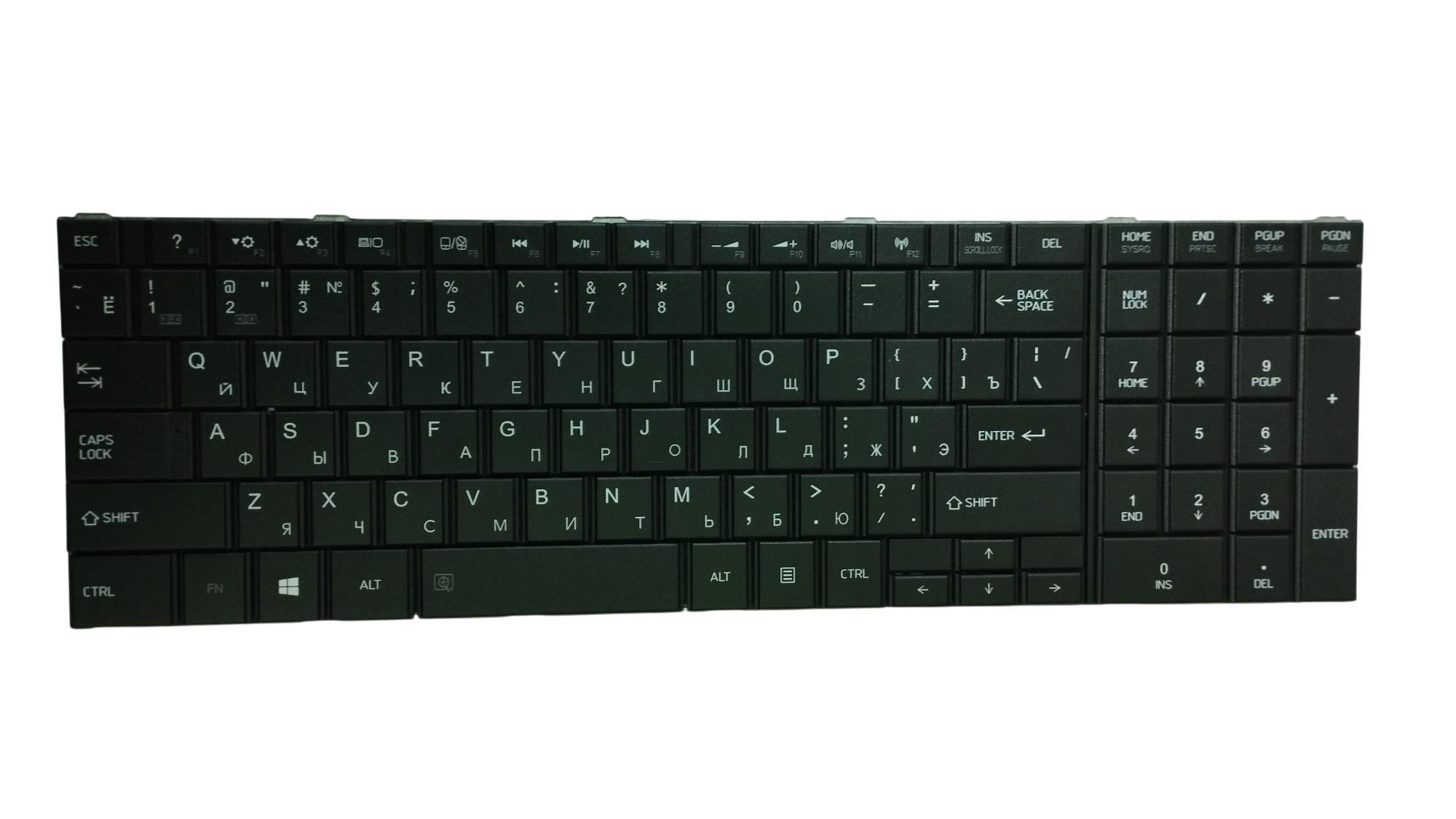 Клавиатура для ноутбука Toshiba Satellite C850/C855/C870/C875/L850/L855/L870/L875/P870/P875 Black Frame Black